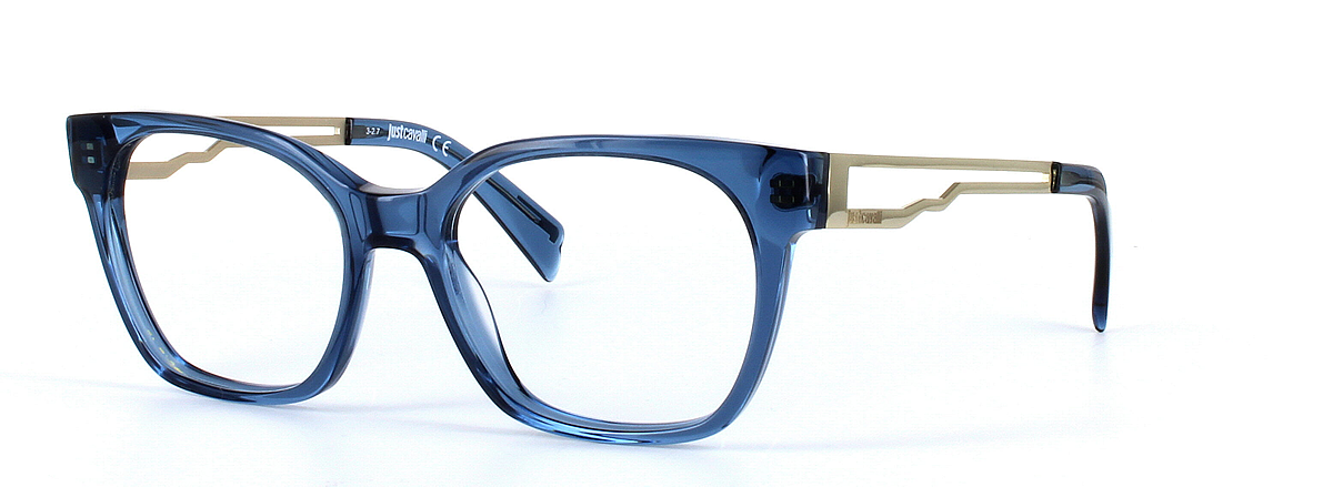 JUST CAVALLI (JC0801) Blue Full Rim Square Acetate Glasses - Image View 1