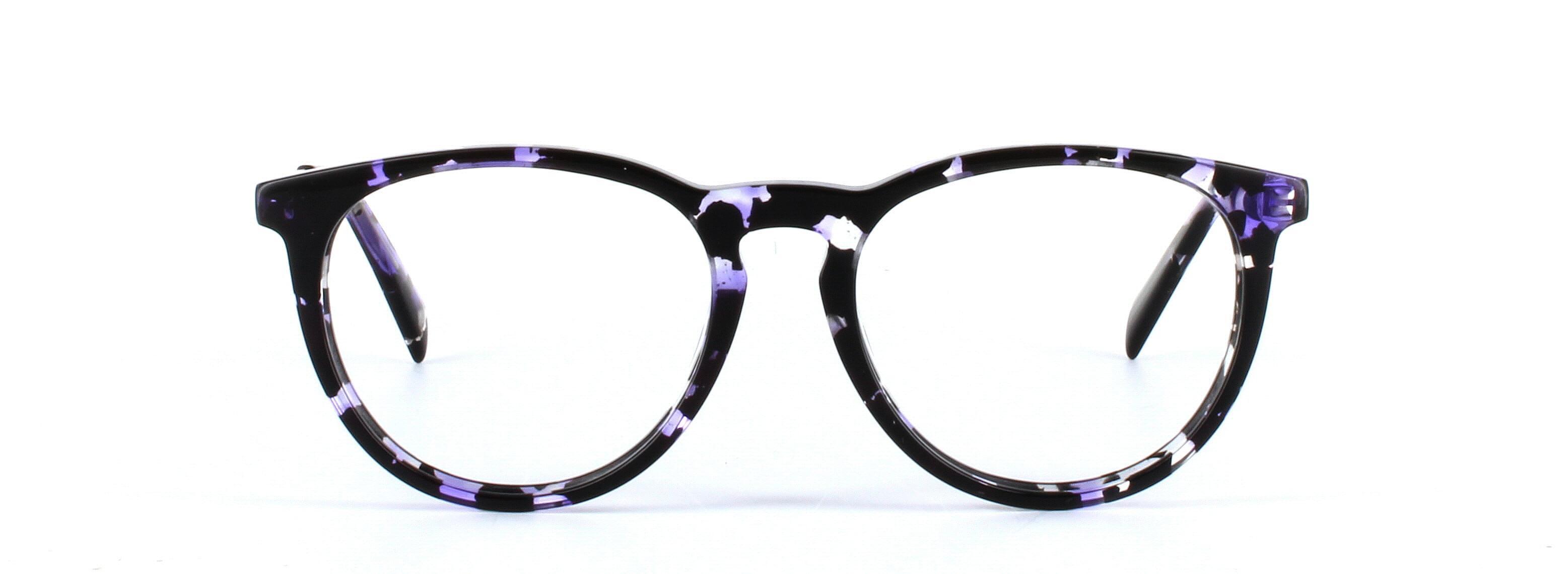 JUST CAVALLI (JC0879-055) Black and Purple Full Rim Round Acetate Glasses - Image View 5
