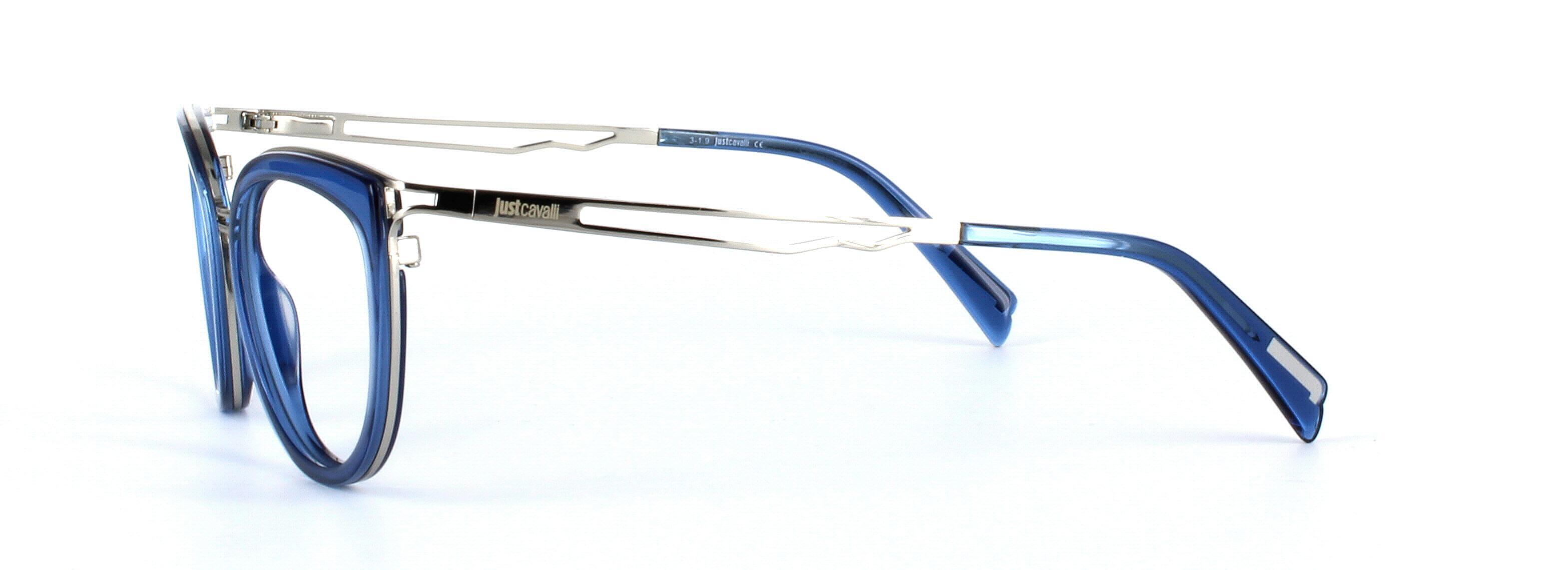 JUST CAVALLI (JC0857-090) Blue Full Rim Cat Eye Acetate Glasses - Image View 2