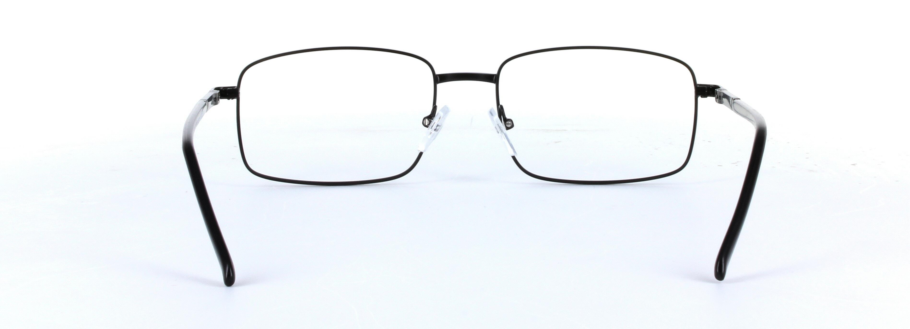 Jasper Black Full Rim Rectangular Metal Glasses - Image View 3
