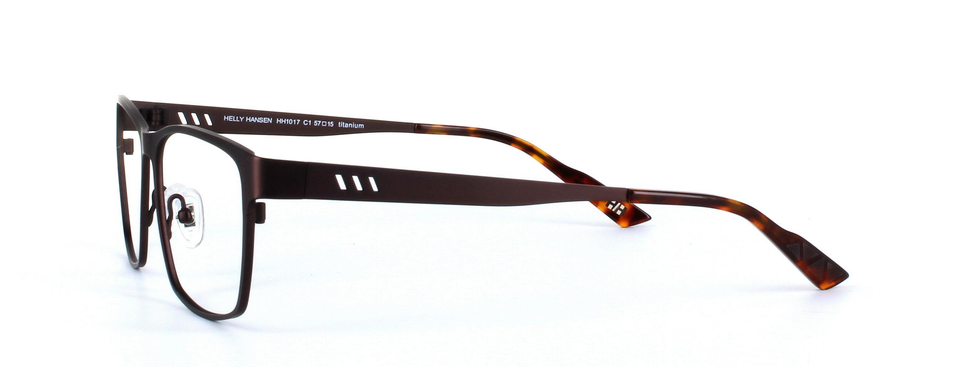 Helly Hansen HH 1017 Brown Full Rim Rectangular Metal Glasses - Image View 2