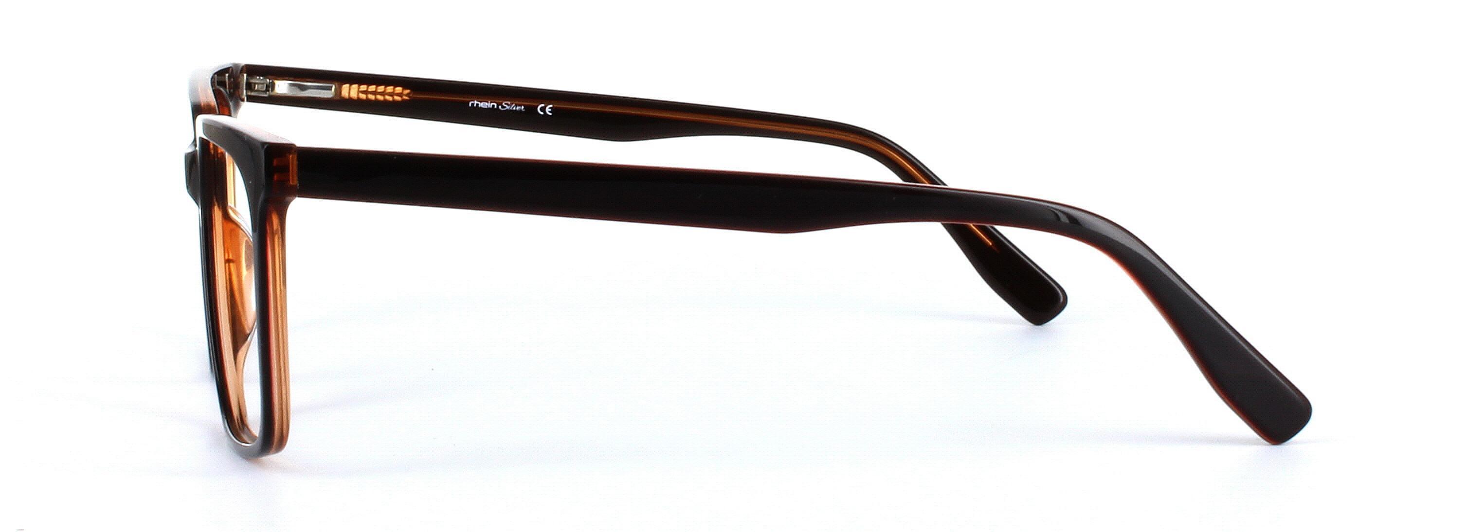 Coombe Brown Full Rim Square Rectangular Acetate Glasses - Image View 2
