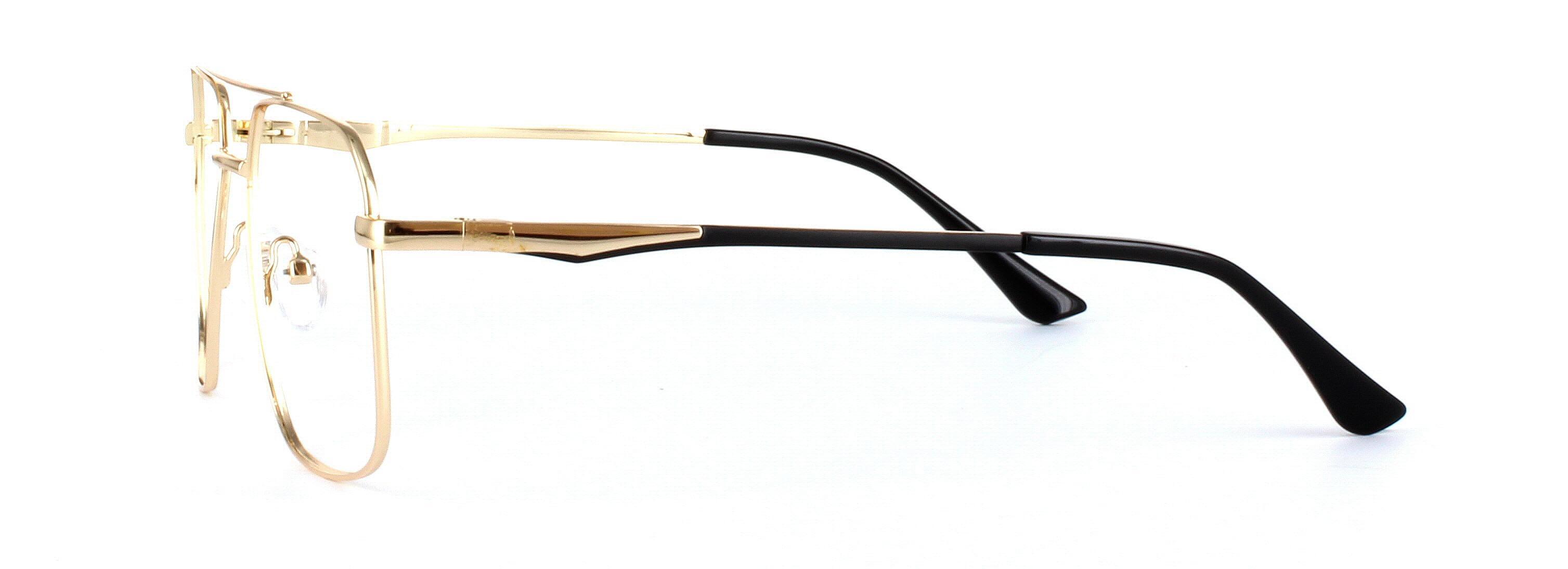 Caludon Gold Full Rim Aviator Metal Glasses - Image View 2