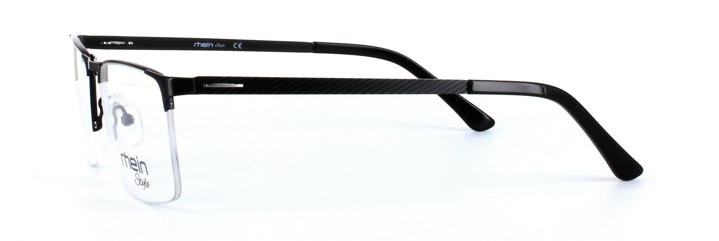 Mansell Matt Black Semi Rimless Rectangular Metal Glasses - Image View 2