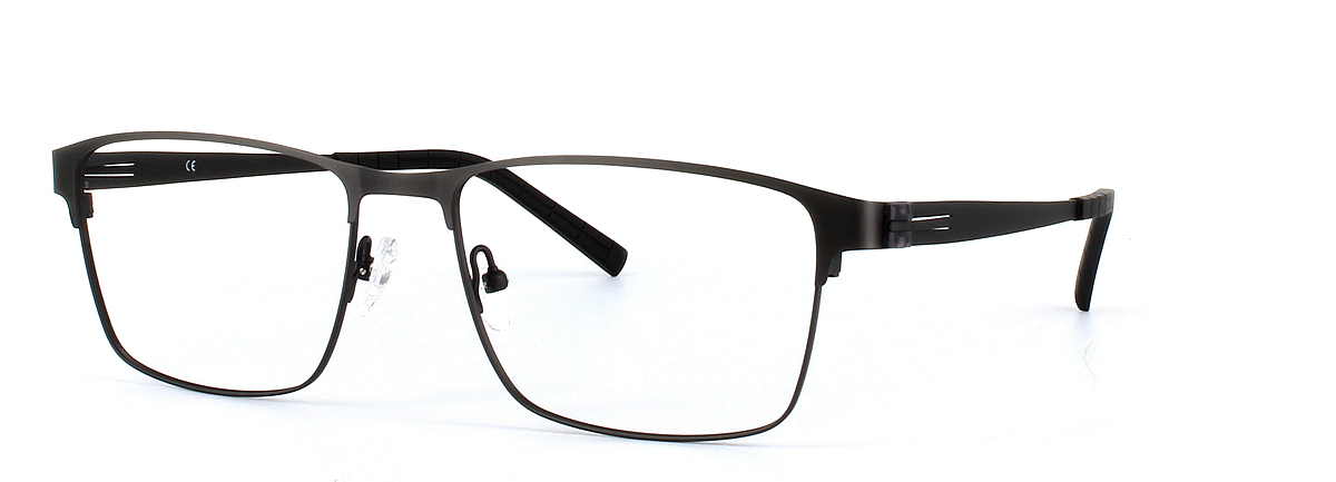 Divo Matt Black Full Rim Square Titanium Glasses - Image View 1