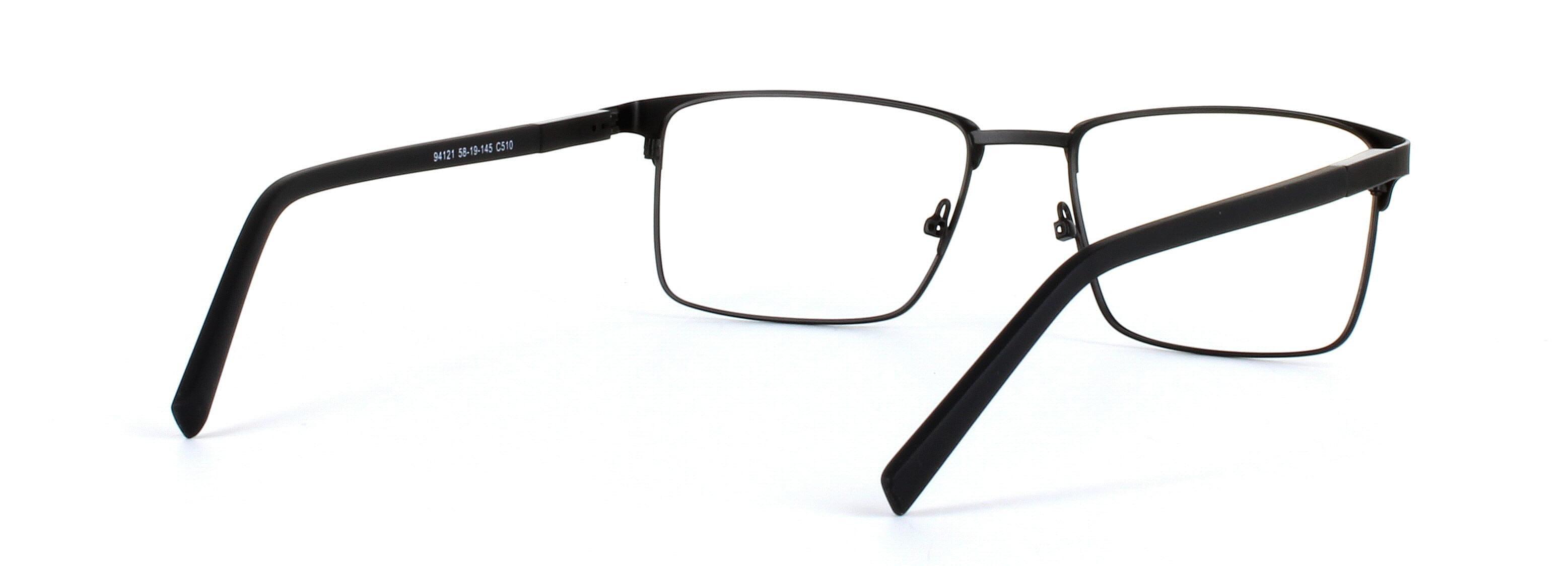Natark Black Full Rim Metal Glasses - Image View 4