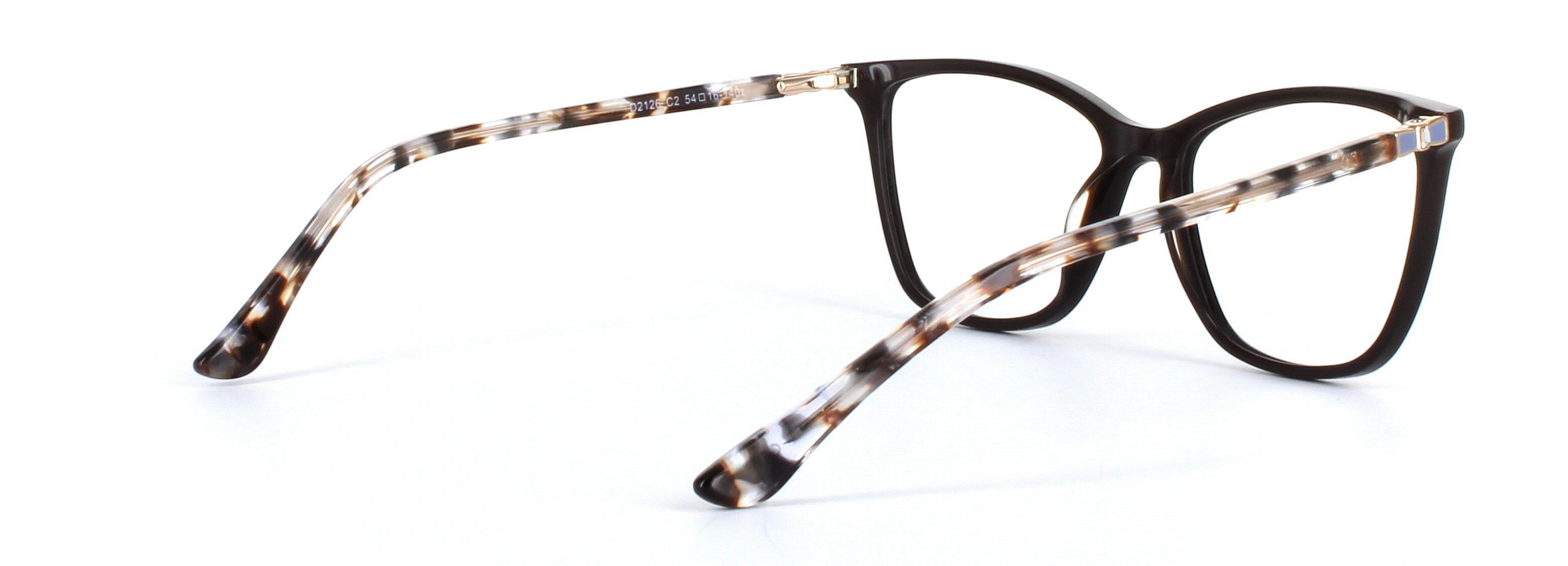 Gloria Brown Full Rim Cat Eye Acetate Glasses - Image View 4