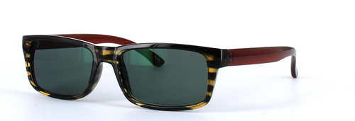 ICY 160 Brown Full Rim Rectangular Plastic Prescription Sunglasses - Image View 1