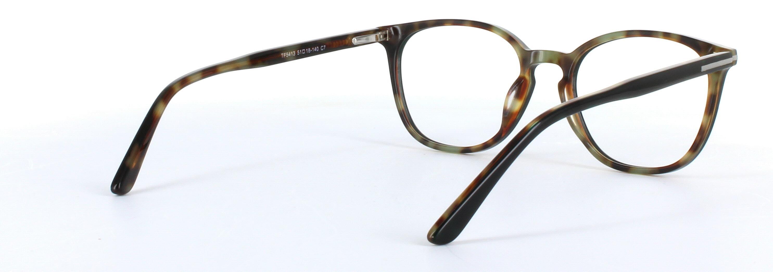 Hazar Dark Brown Full Rim Oval Acetate Glasses - Image View 4