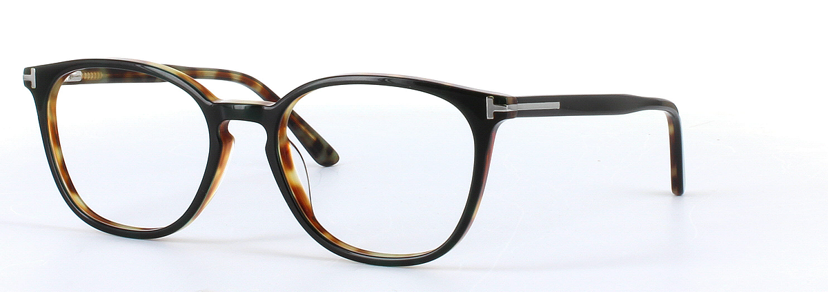 Hazar Dark Brown Full Rim Oval Acetate Glasses - Image View 1