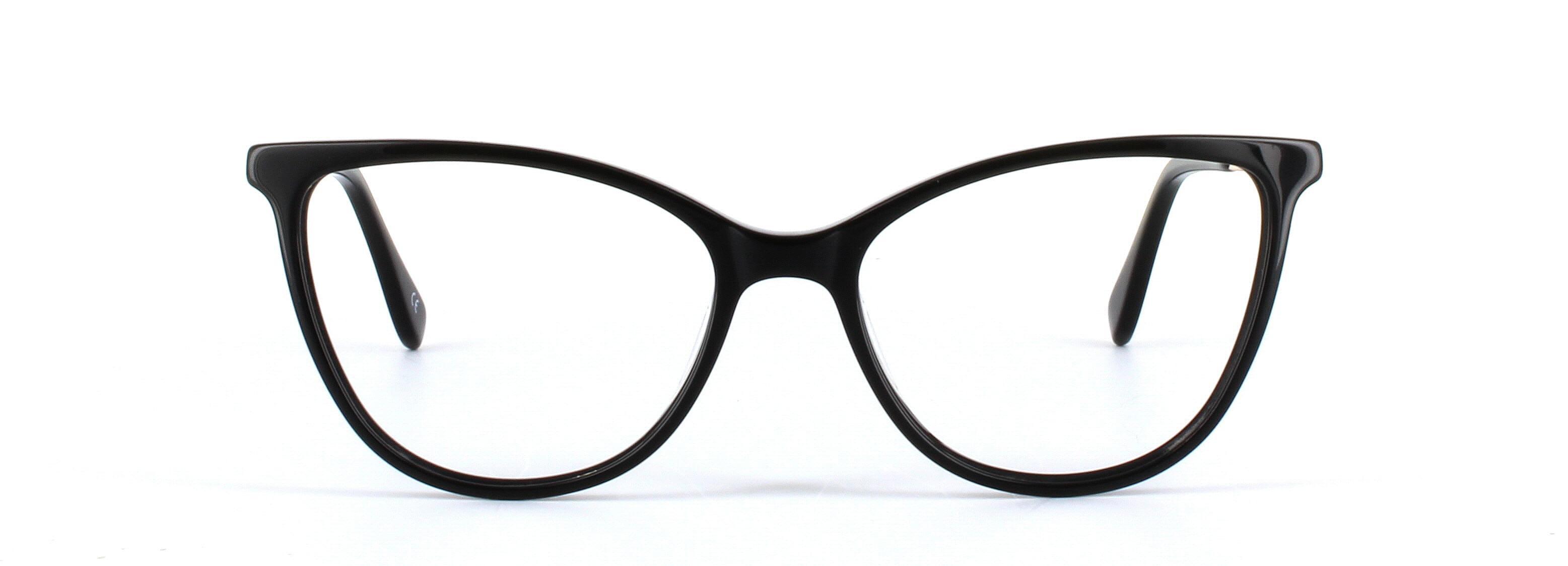 Callie Black Full Rim Cat Eye Acetate Glasses - Image View 5