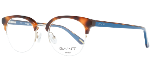 GANT (4085-053) Brown Semi Rimless Round Acetate Glasses - Image View 1