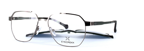 Eyecroxx 617-C3 Gunmetal Full Rim Aviator Metal Glasses - Image View 1