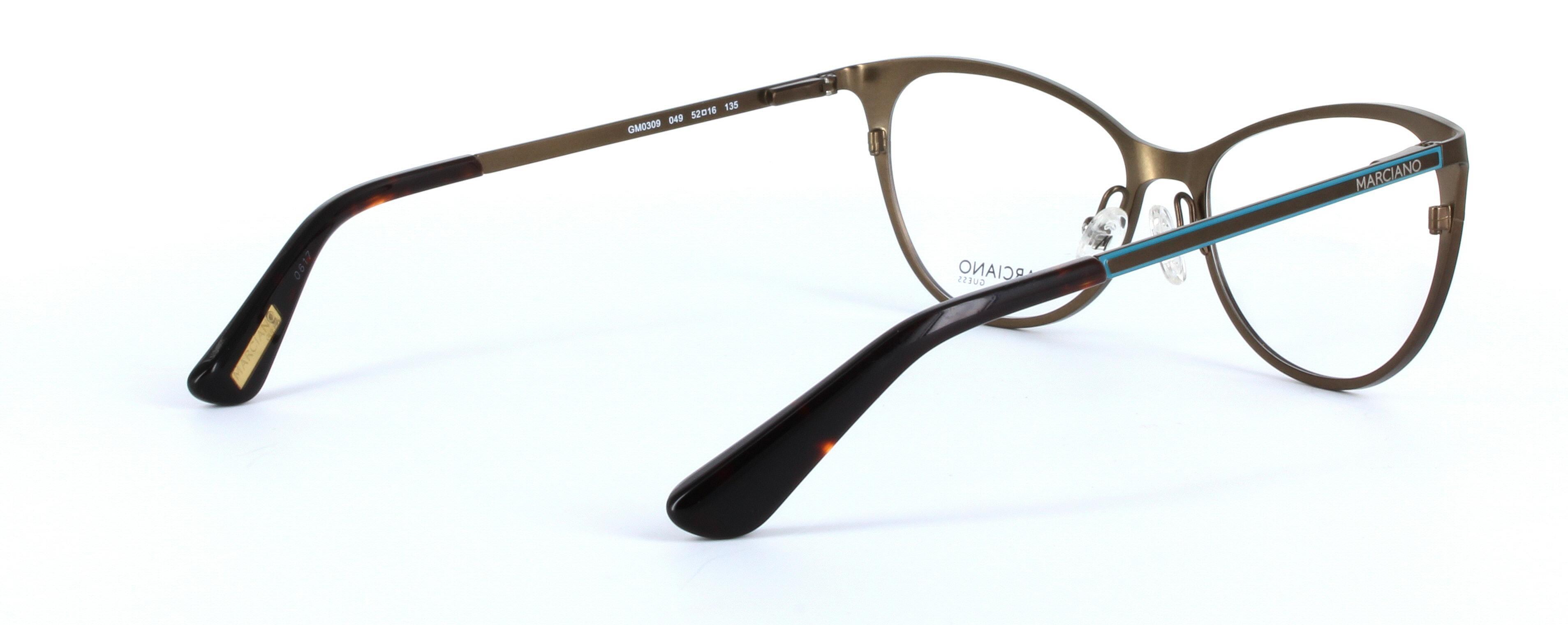 GUESS MARCIANO (GM0309-049) Bronze Full Rim Oval Metal Glasses - Image View 4