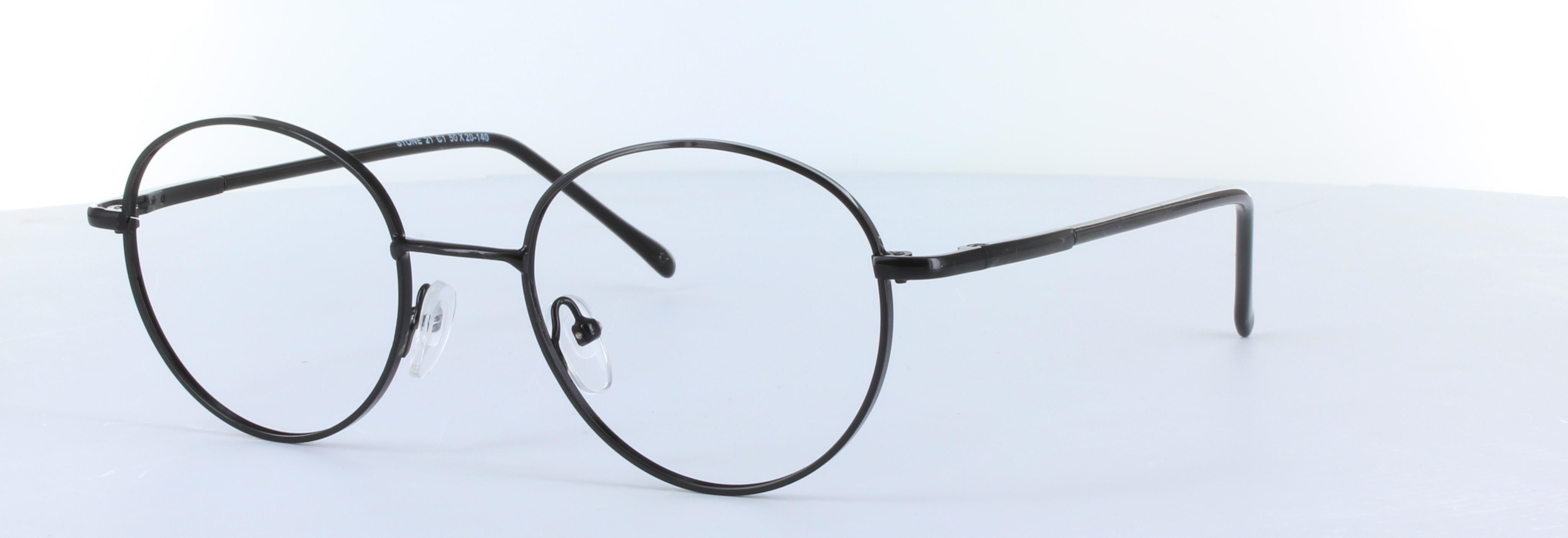 Discus Black Full Rim Round Metal Sunglasses - Image View 4