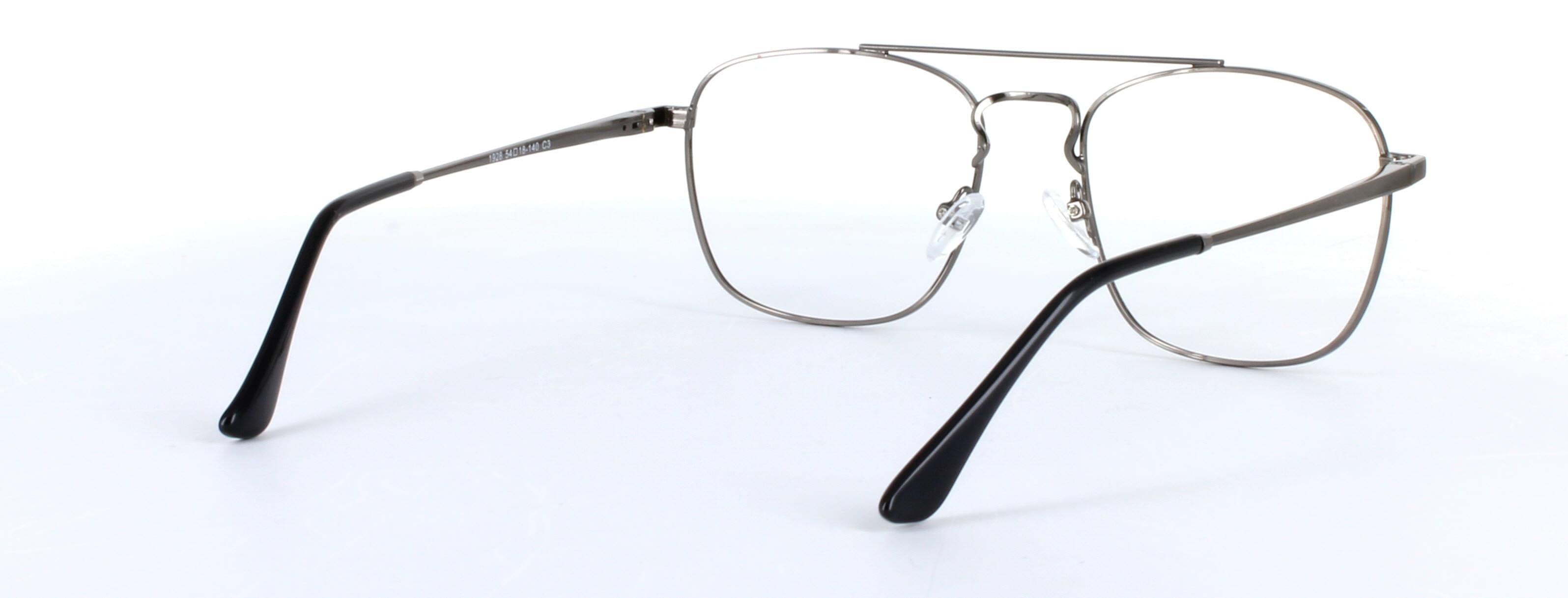 Enrique Gunmetal Full Rim Aviator Metal Glasses - Image View 4
