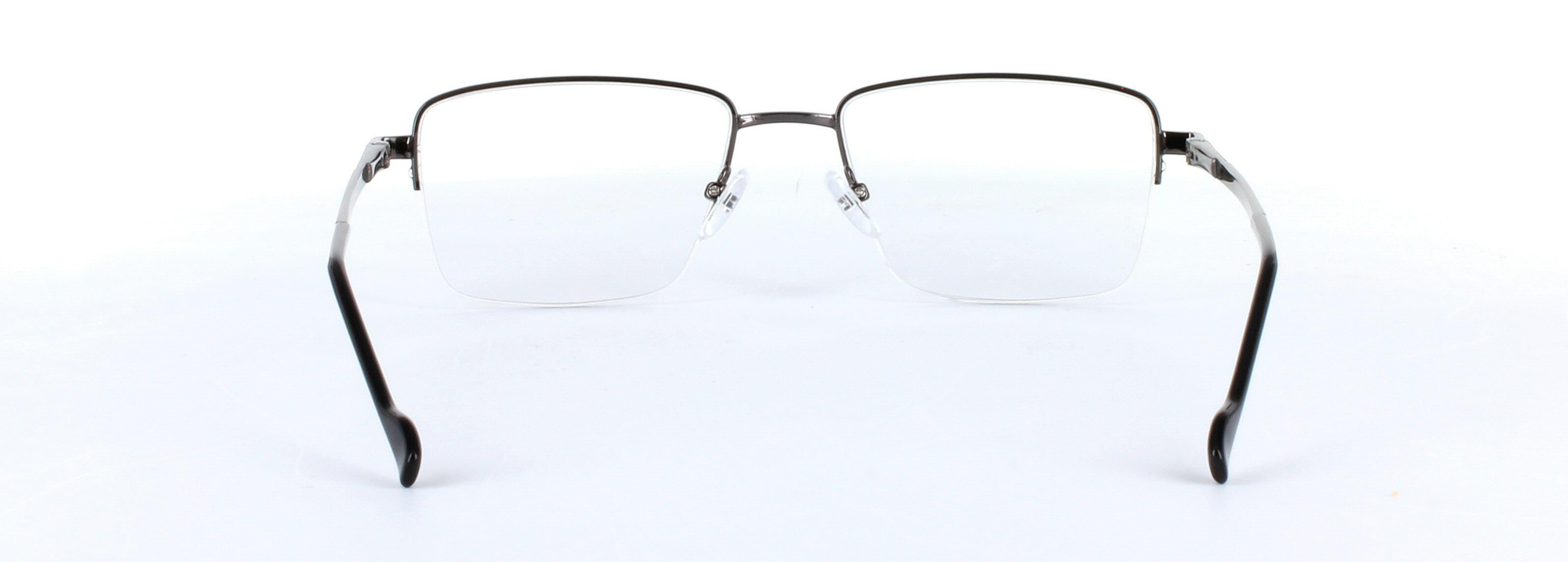 Miguel Gunmetal Semi Rimless Metal Glasses - Image View 3