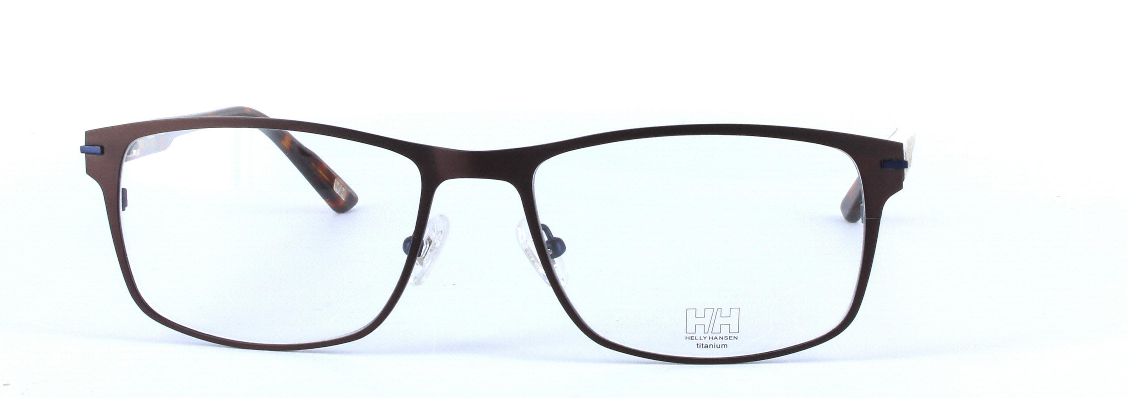 Helly Hansen HH 1019 Brown Full Rim Rectangular Square Metal Glasses - Image View 5