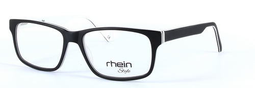 Carson Black and White Full Rim Oval Rectangular Plastic Glasses - Image View 1