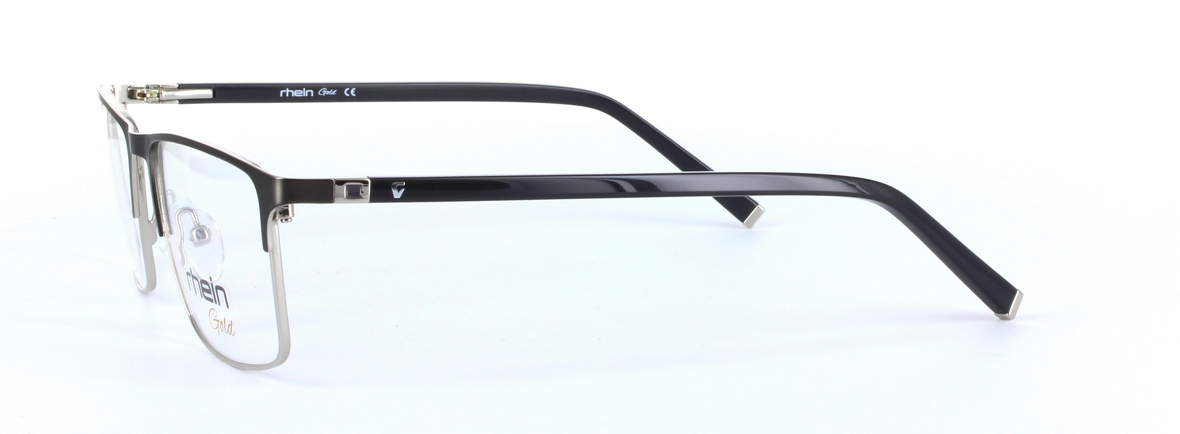 Faith Brown Full Rim Oval Rectangular Metal Glasses - Image View 2