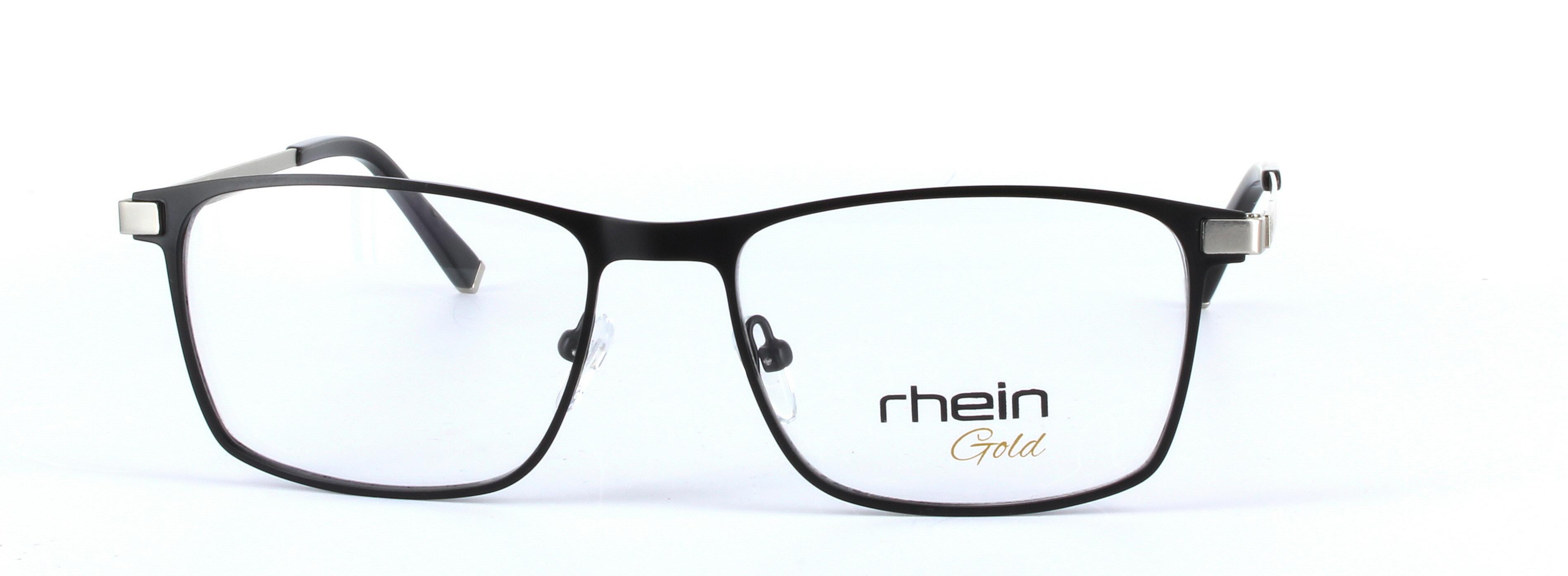 Adam Black Oval Rectangular Metal Glasses - Image View 5