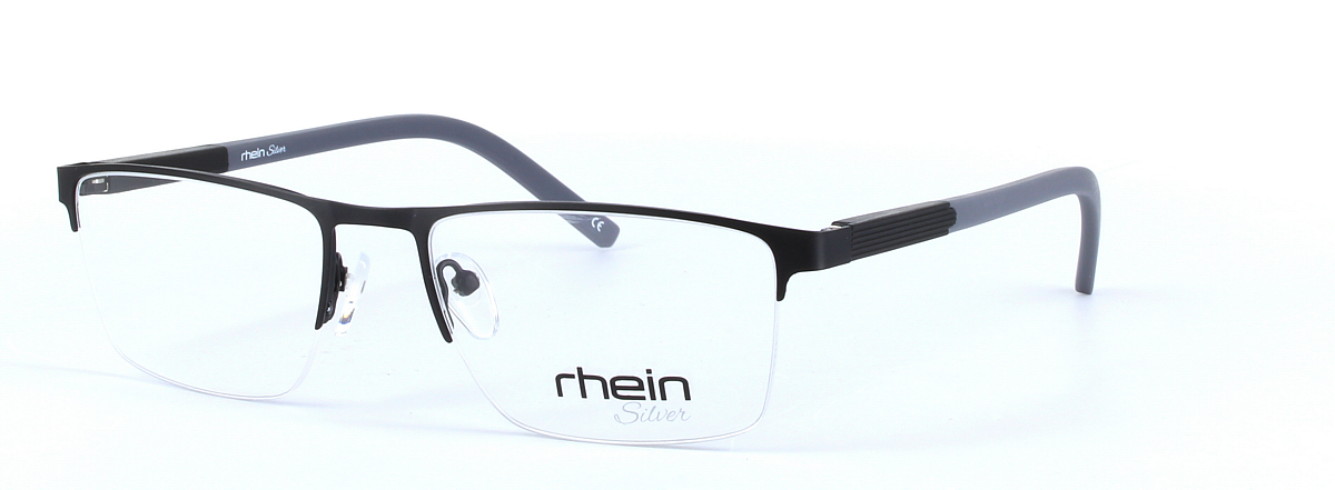 Dell Grey Semi Rimless Rectangular Metal Glasses - Image View 1