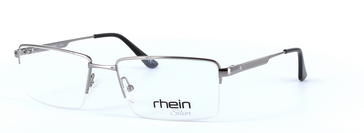 Highfield Gunmetal Semi Rimless Rectangular Metal Glasses - Image View 1