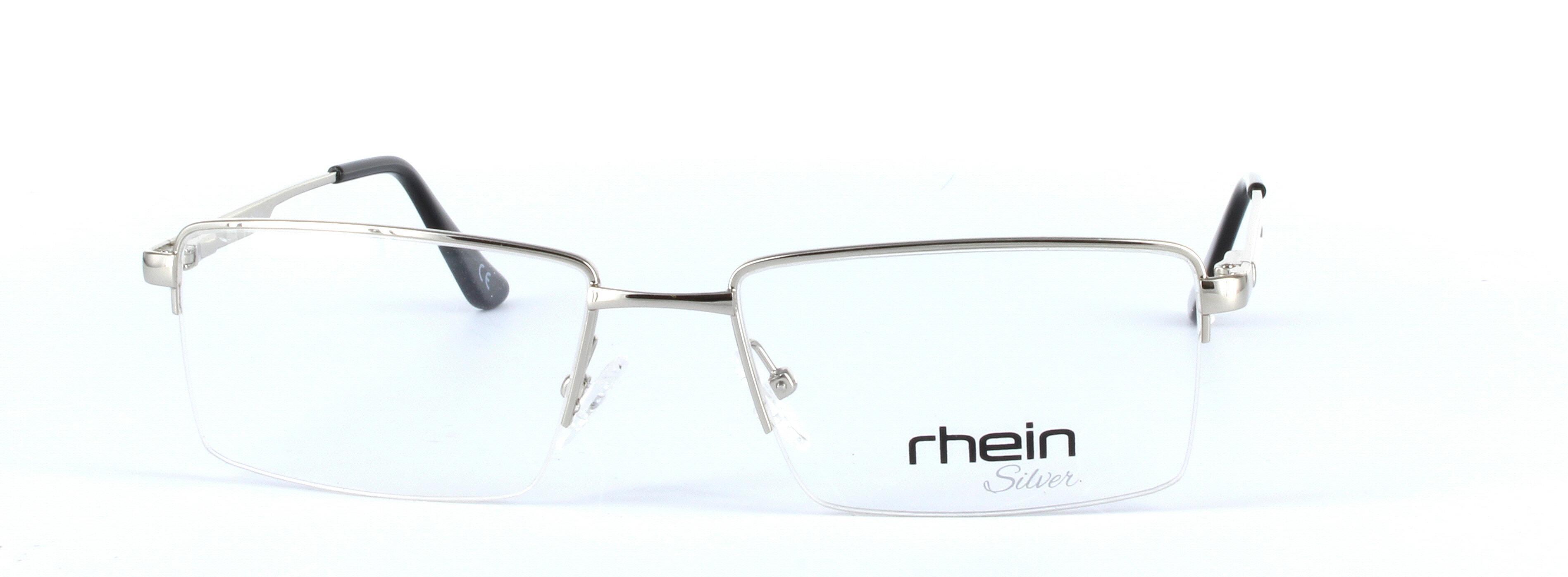 Highfield Silver Semi Rimless Rectangular Metal Glasses - Image View 5