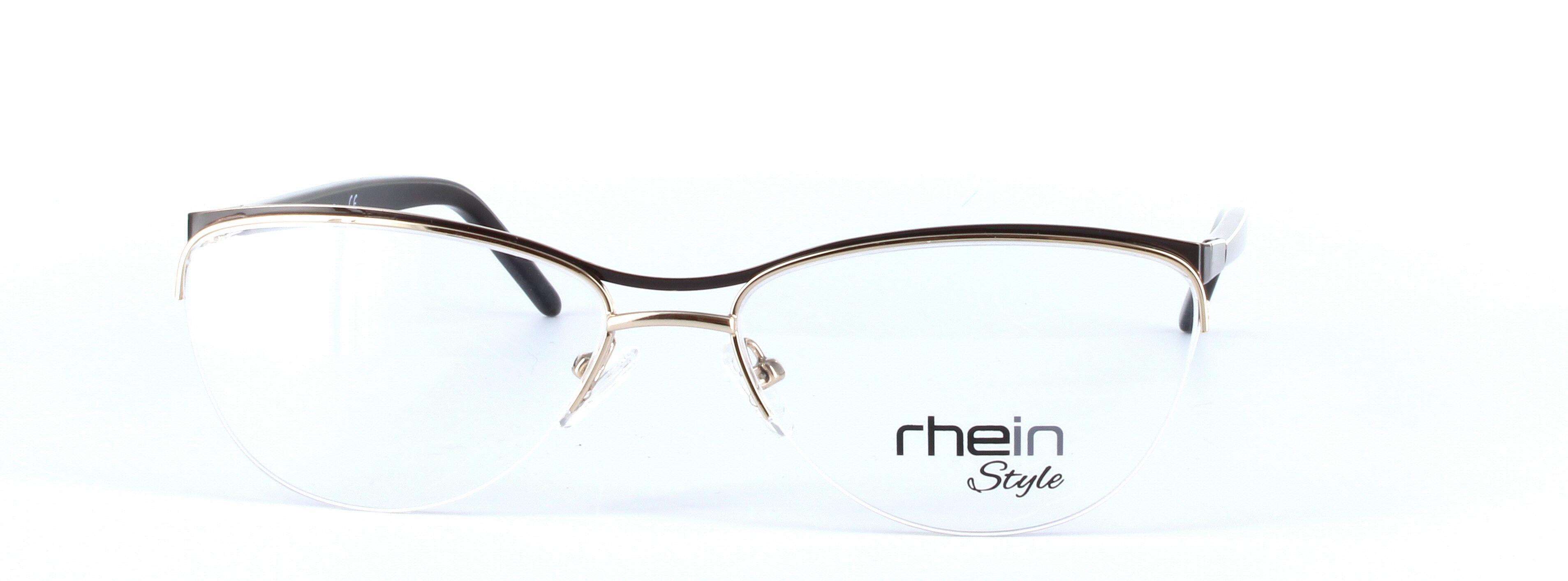 Agora Black Semi Rimless Oval Metal Glasses - Image View 5