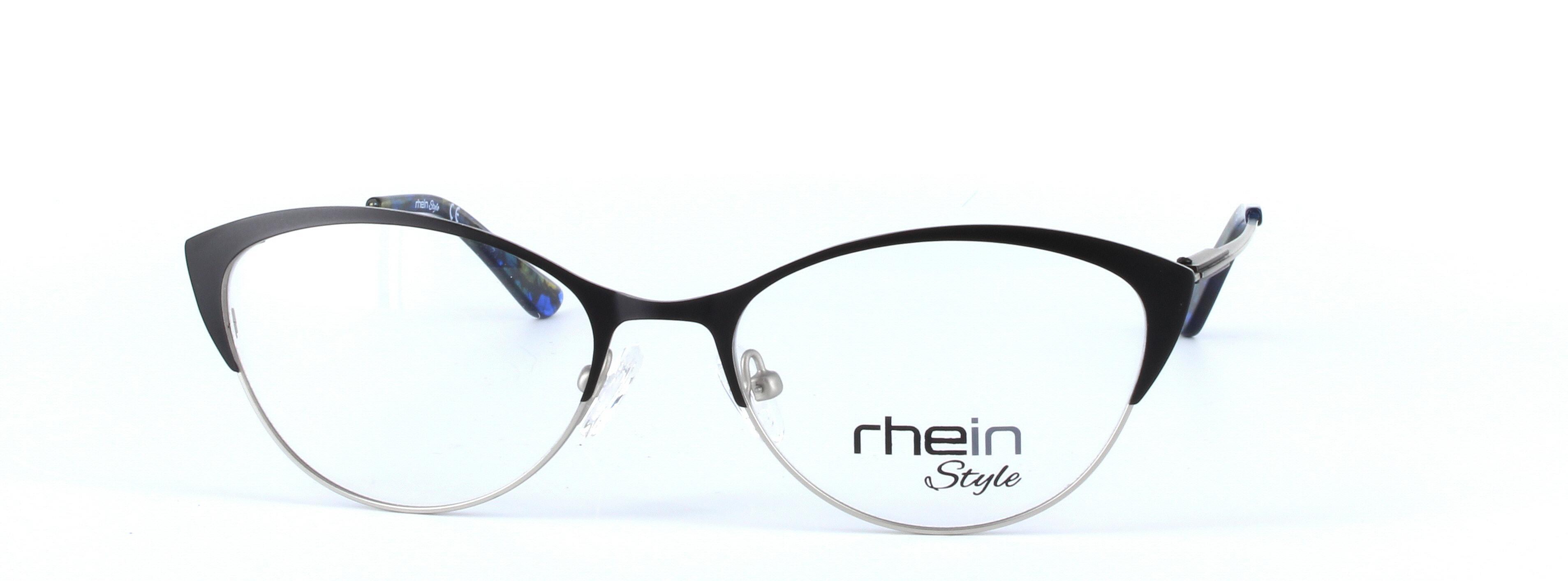 Felicity Black Full Rim Oval Round Metal Glasses - Image View 5