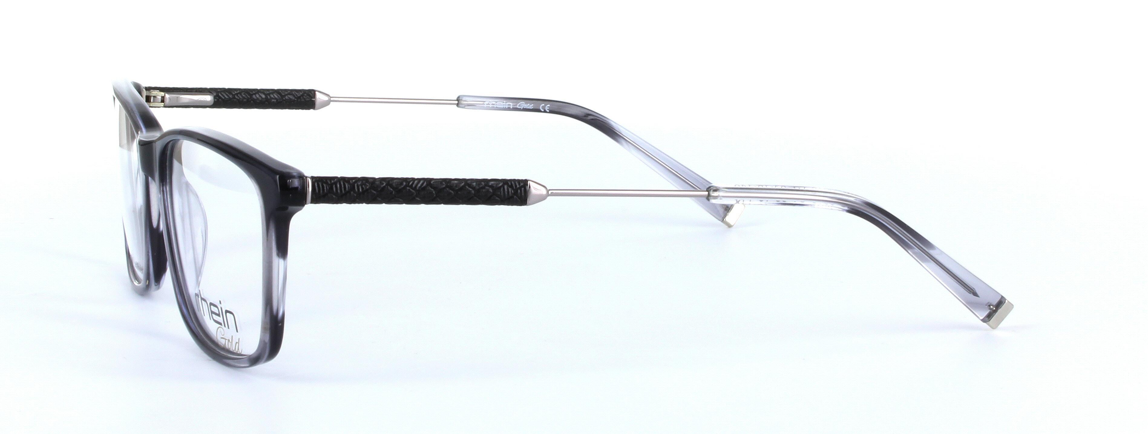 Durham Grey Full Rim Oval Rectangular Plastic Glasses - Image View 2