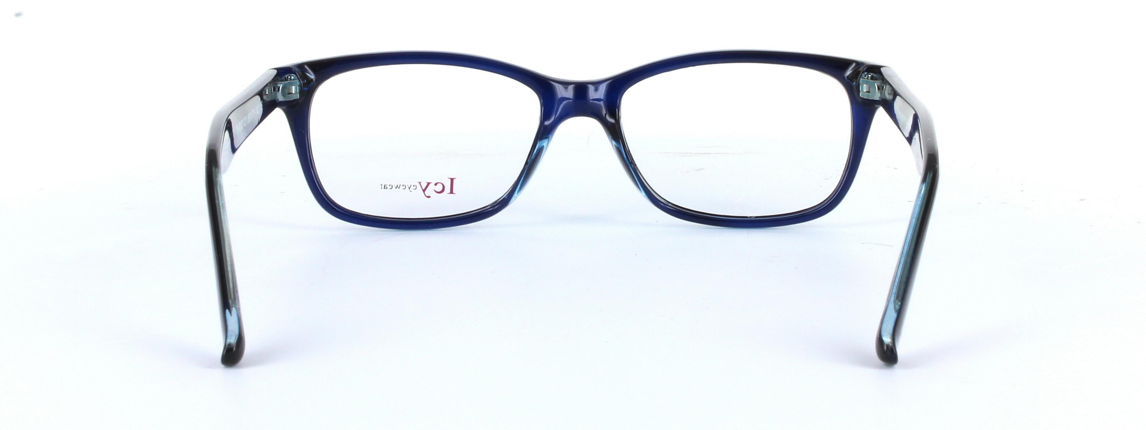 Bailey Blue Rim Oval Square Plastic Glasses - Image View 3