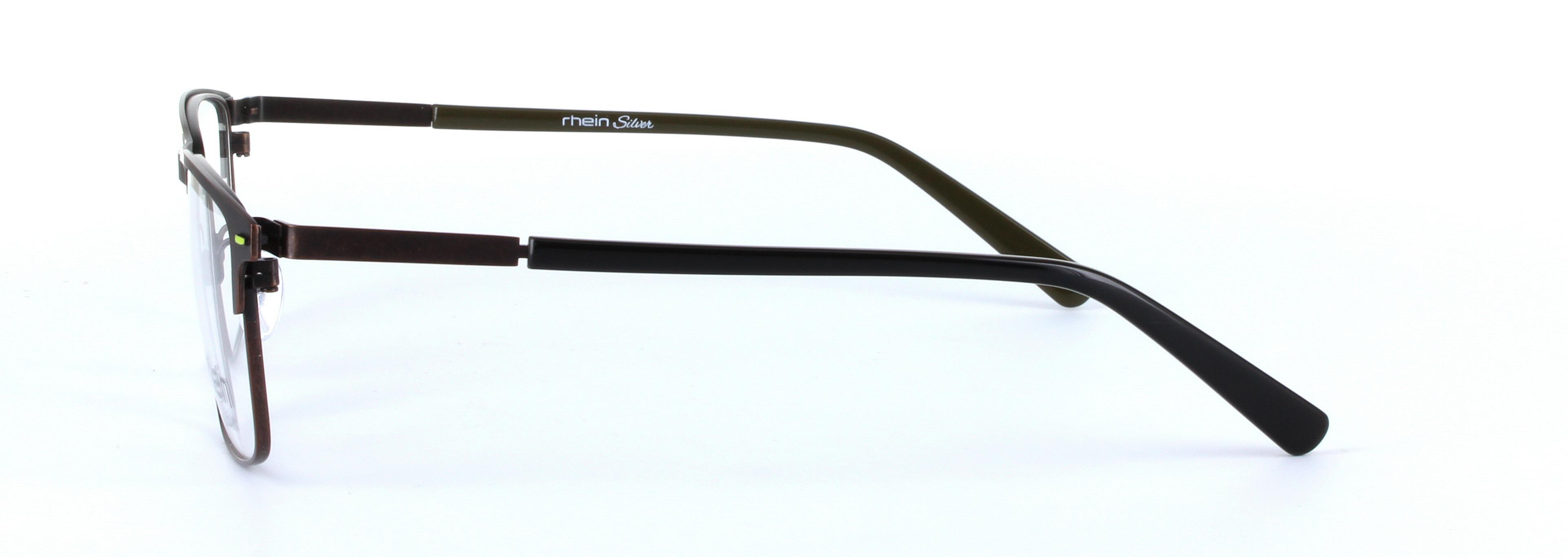 Aries Brown Full Rim Oval Metal Glasses - Image View 2