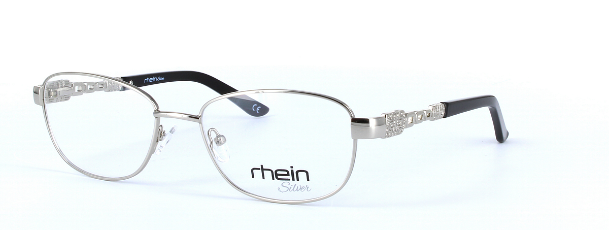 Leila Silver Full Rim Oval Metal Glasses - Image View 1