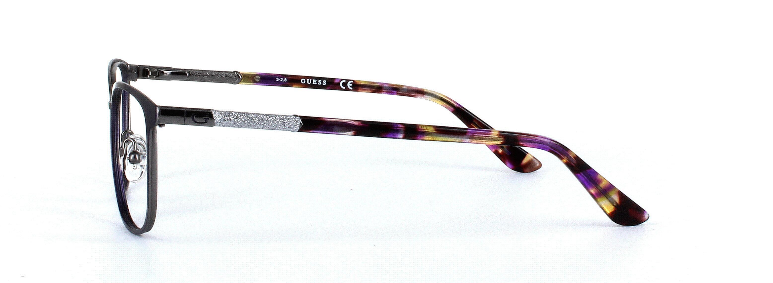 GUESS (GU2659-082) Purple Full Rim Oval Metal Glasses - Image View 2