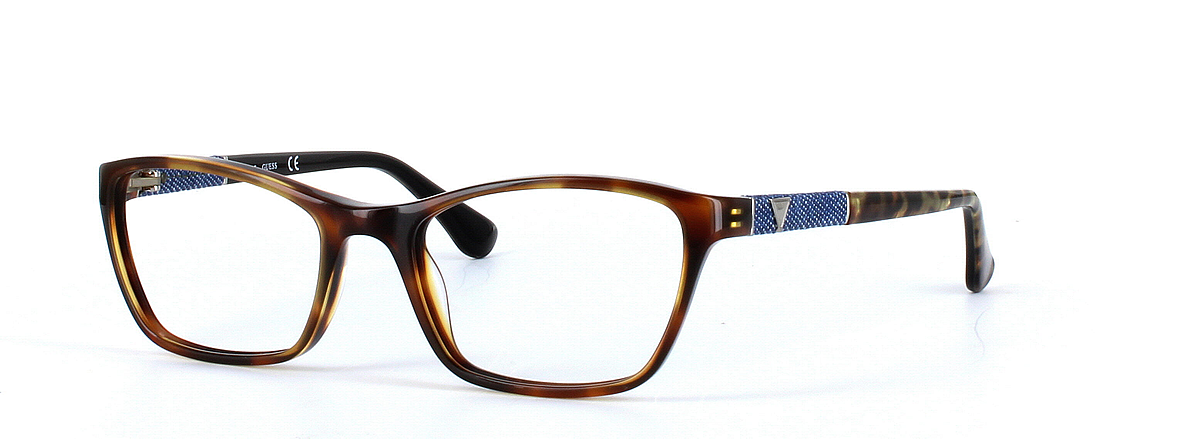 GUESS (GU2594-056) Brown Full Rim Rectangular Acetate Glasses - Image View 1