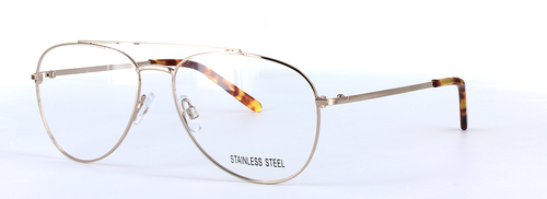 Gianni Gold Full Rim Oval Metal Glasses - Image View 1