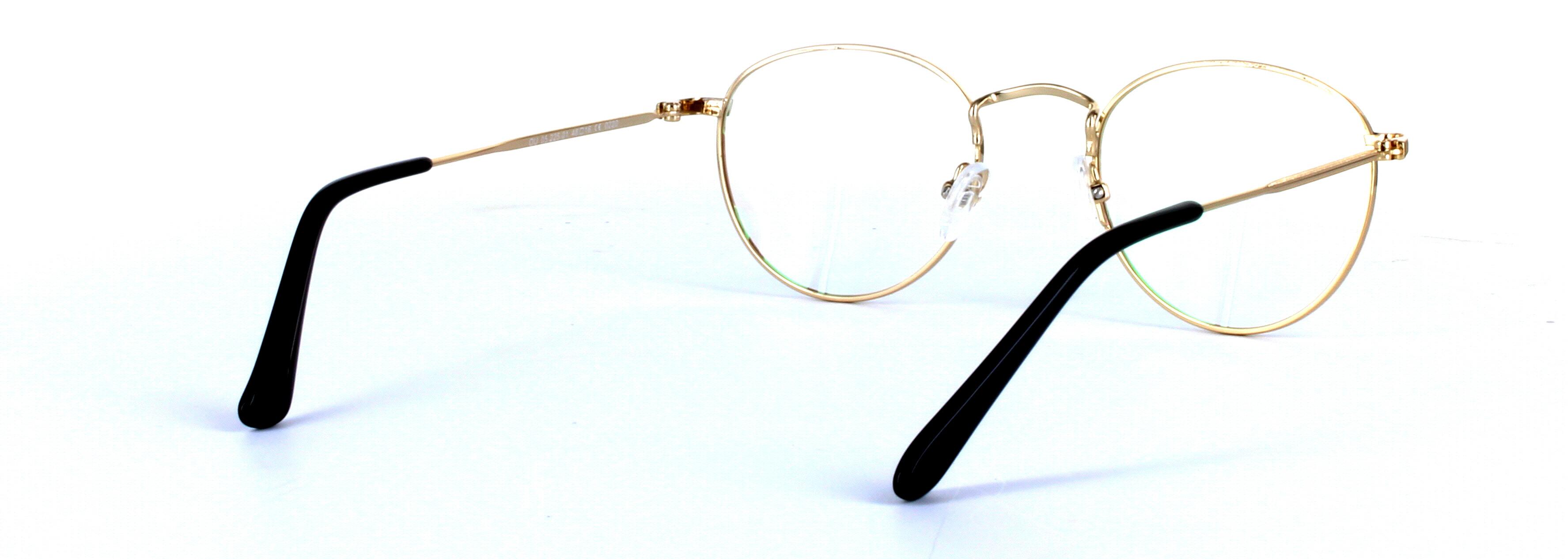 Birdy Gold Full Rim Round Metal Glasses - Image View 4
