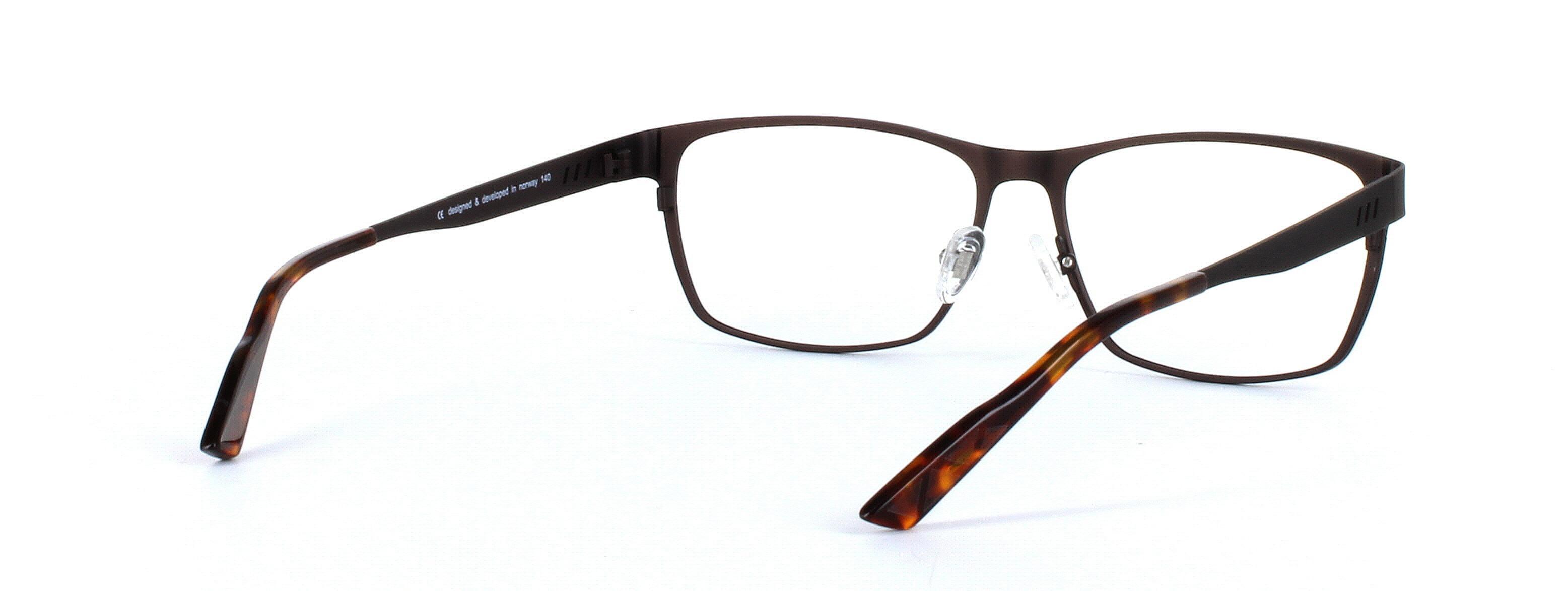 Helly Hansen HH 1017 Brown Full Rim Rectangular Metal Glasses - Image View 4