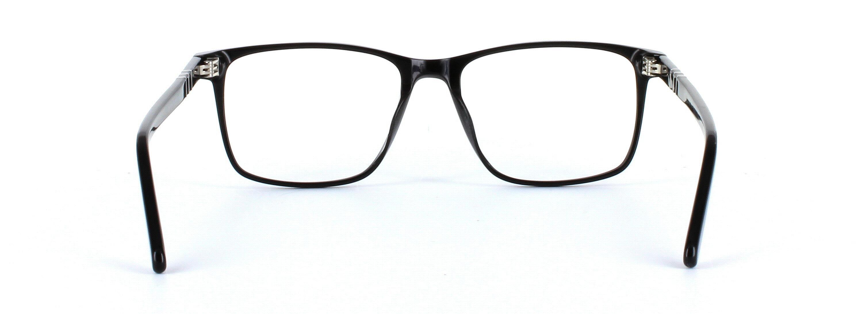 Bayley Lane Black Full Rim Rectangular Acetate Glasses - Image View 3