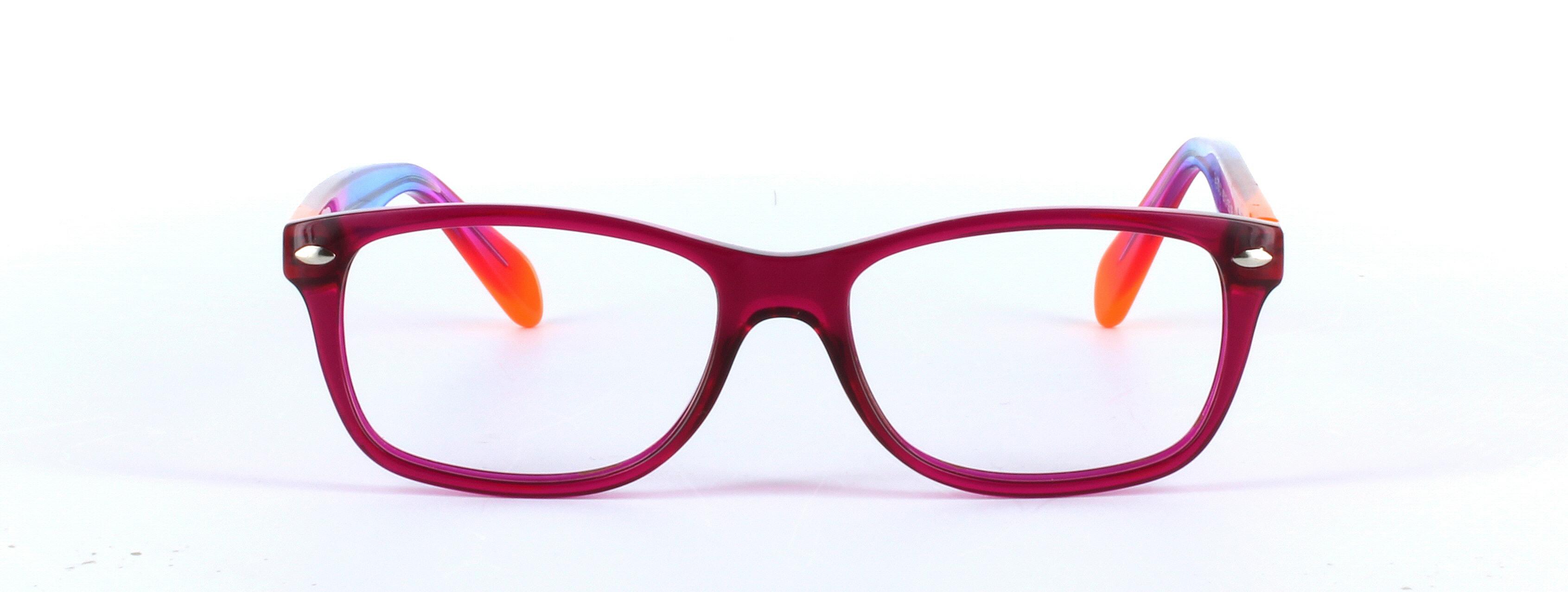 Olivia Purple Full Rim Oval Plastic Glasses - Image View 5