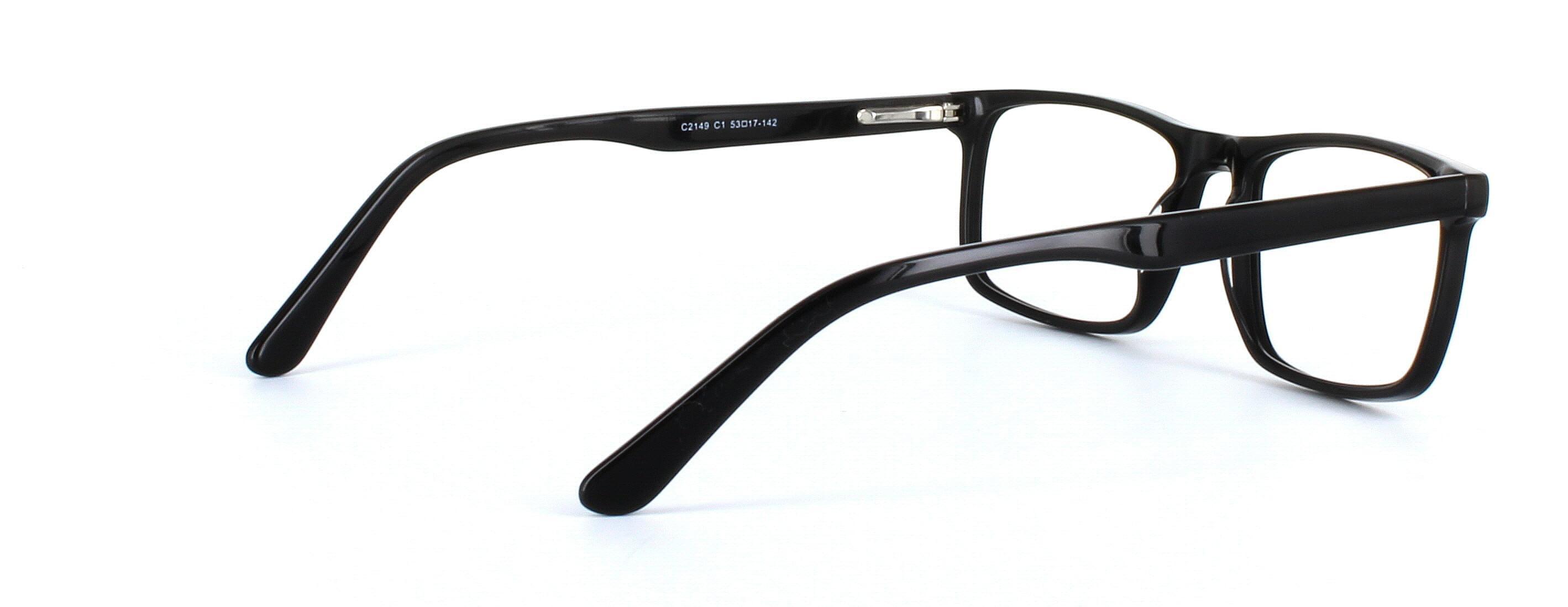 Livadia in shiny black - unisex acetate glasses - image view 4