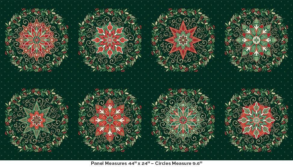 Makower Adorn - Circles Green
