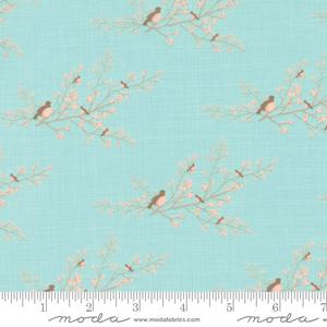 Moda Lullaby - Robins Aqua 13152-16