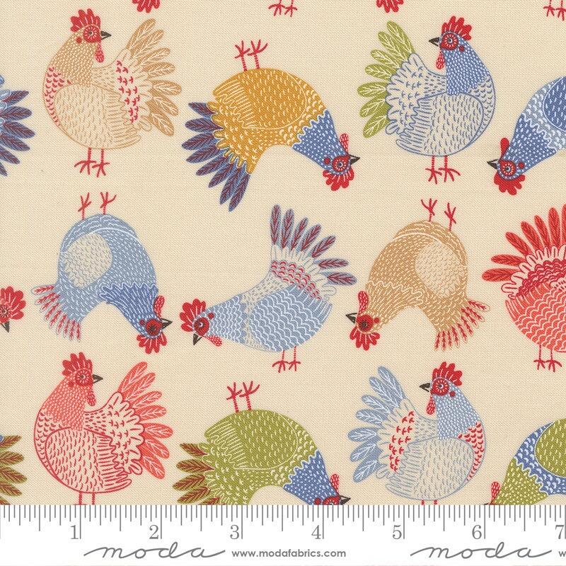 Moda The Henhouse - Scattered Chickens Cloud