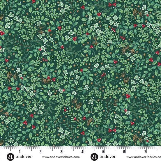 Makower Country Christmas - Evergreen Green