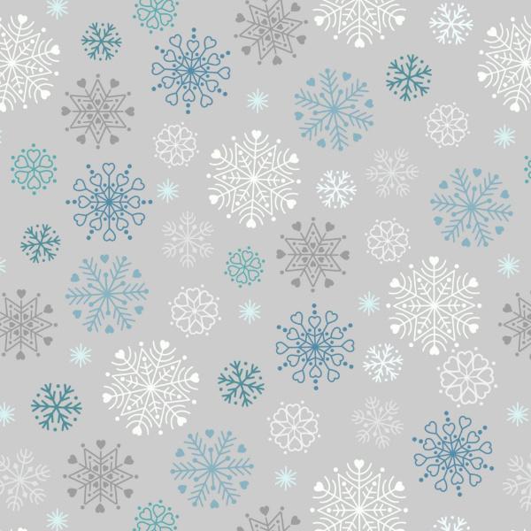 Lewis & Irene - Hygge Glow - Snowflakes on Silver