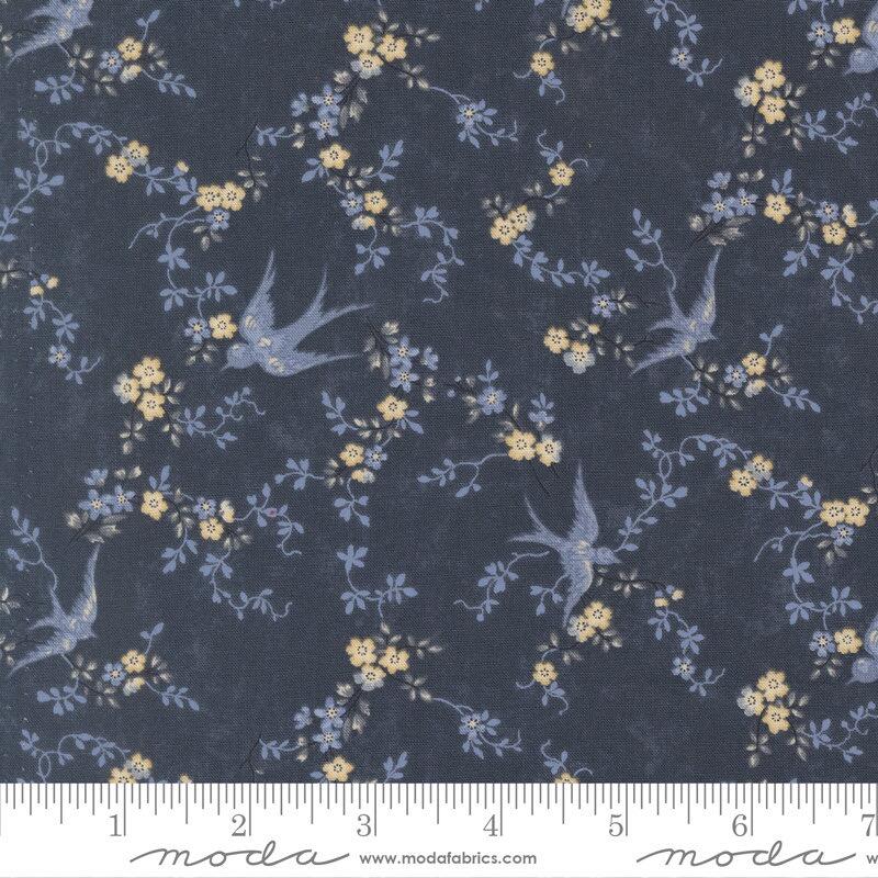 Moda Bluebirds Nest - Bluebirds Blue