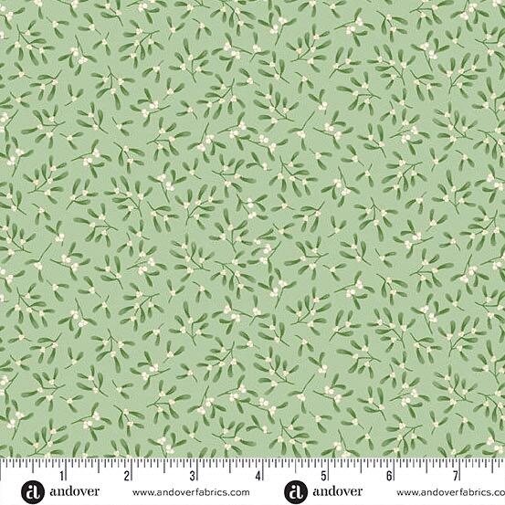 Makower Country Christmas - Mistletoe Green