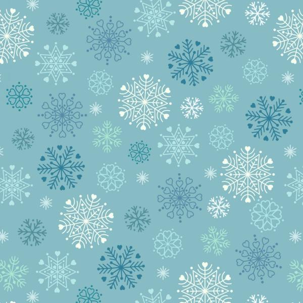 Lewis & Irene - Hygge Glow - Snowflakes on Winter Blue